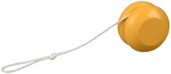 Goki wooden yoyo - yellow - classic skill toy 5cm