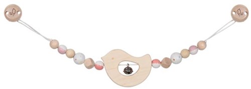 Goki stroller chain wooden toy bird multicolor baby toy