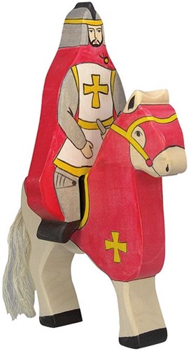 Holztiger wooden knight play figure red 15 cm FSC toy