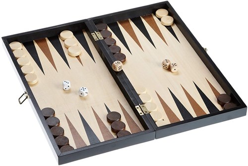 Philos chess draughts backgammon wooden cassette board 44 mm king height 75 mm-2