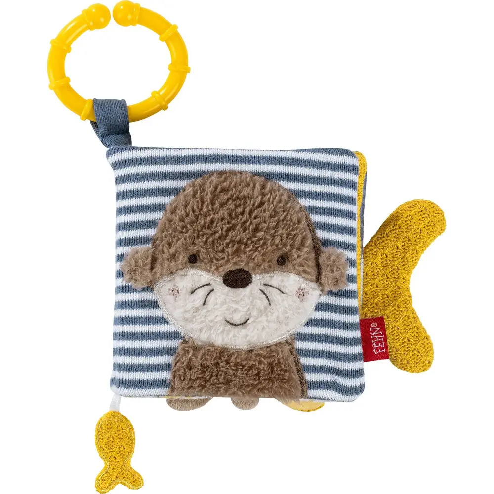 Fehn soft baby book otter - sensory toy for babies