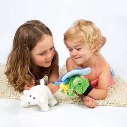 Beleduc butterfly hand puppet - play glove blue - butterfly puppet