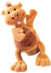 Beleduc beaver hand puppet plush toy - role play puppet