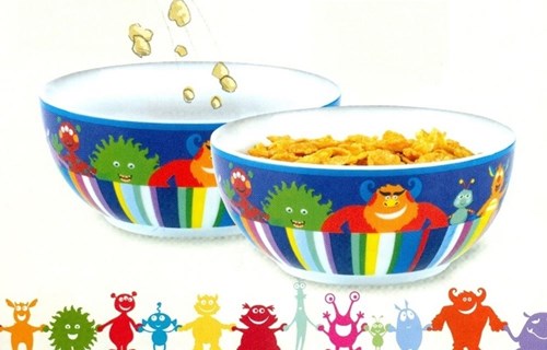 Moses breakfast bowl monsters - colourful children's porcelain tableware