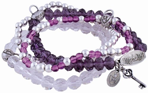 Moses bracelet toy Fairytale Forest purple set of 3 pieces