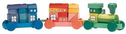 Ostheimer wooden rainbow train colorful stackable toy 60 cm