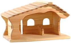 Ostheimer wooden nativity stable - Christmas decoration for kids and adults