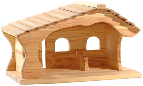 Ostheimer wooden nativity stable - Christmas decoration for kids and adults