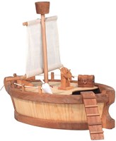 Ostheimer wooden Ark ship with ladder - sustainable toy boat-2