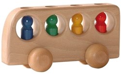 Ostheimer wooden bus with 4 figures - sustainable toy bus
