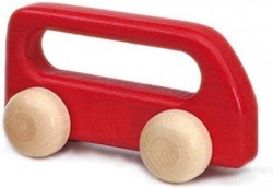 Ostheimer wooden toy bus small red FSC certified