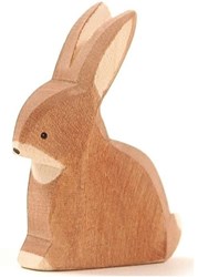 Ostheimer wooden hare play figure sitting - sustainable toy