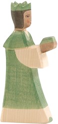Ostheimer wooden king green - imaginative play figure for children