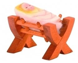 Ostheimer nativity wooden toy with child II 2 pieces Christmas figures