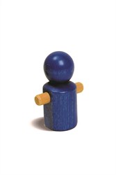 nic wooden toy MB Laufmännchen blue - walking man figure