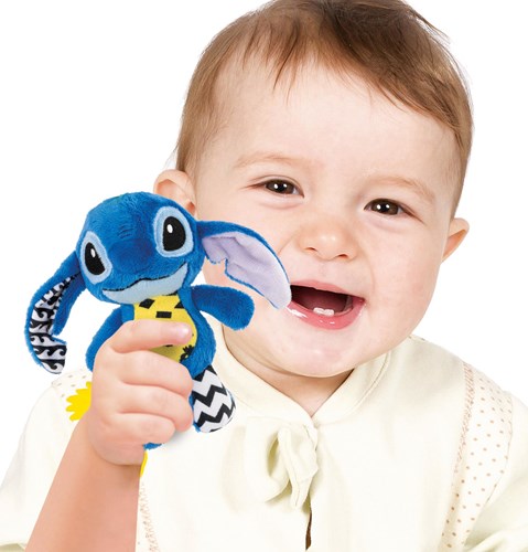Clementoni Stitch baby plush - sensory toy blue-3