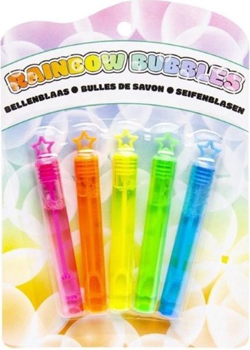 5 bubble blowing sticks on card 4961