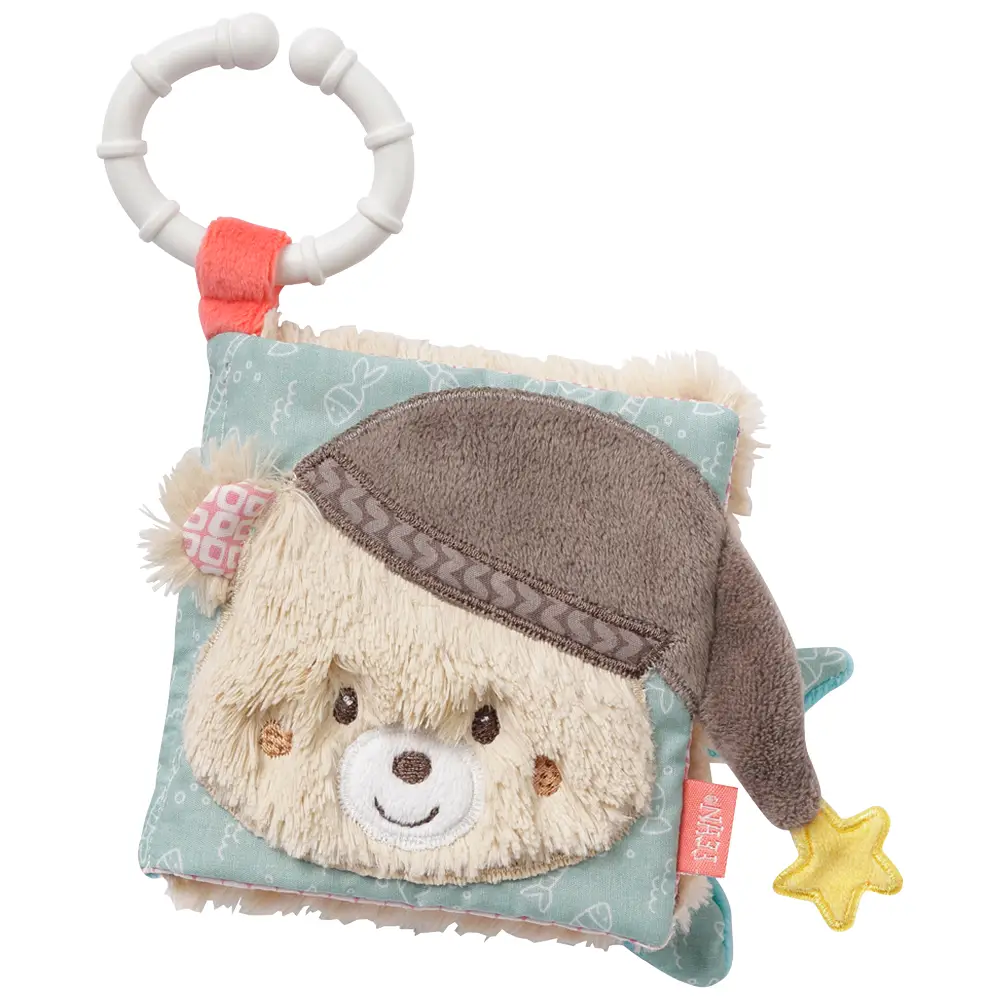 Fehn baby soft book Bruno - plush activity book multicolor