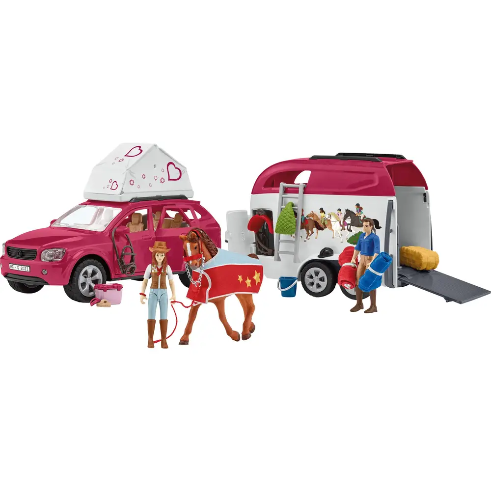 Schleich Horse Club playset adventure with car and horse trailer - 42535