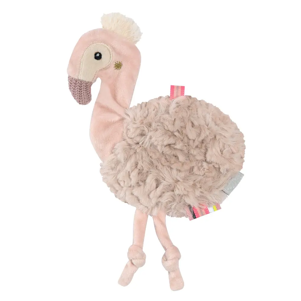 Fehn plush flamingo baby toy pink stimulates senses
