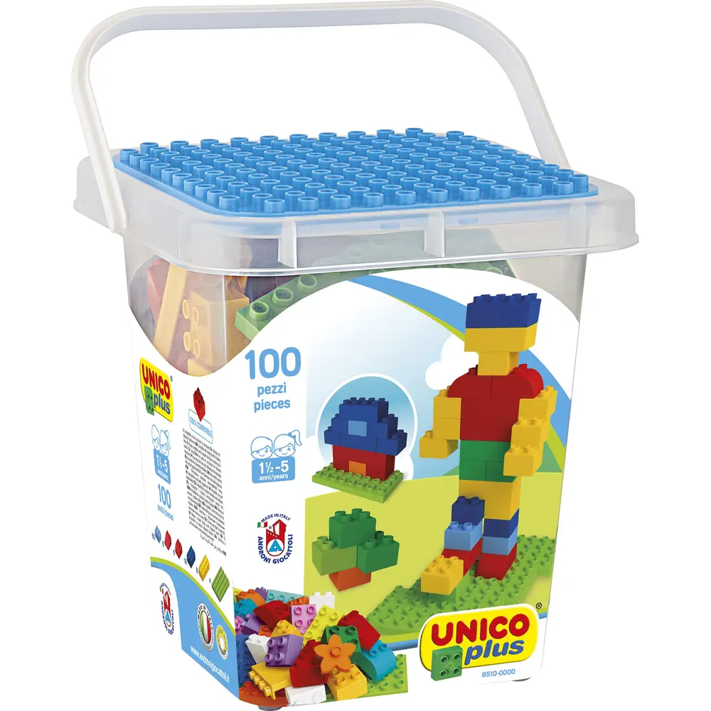 Androni Giocattoli building blocks bucket 100-piece colorful toy