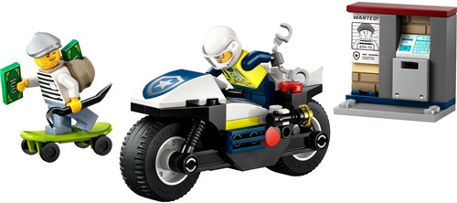 LEGO City police chase motorbike building set - 60455 toy-2