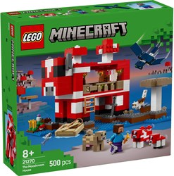 LEGO Minecraft building set The Mooshroom House 21270 toy