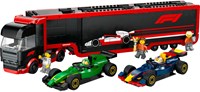 LEGO City F1 truck building set with RB20 and AMR24 race cars - Formula 1 toy-2