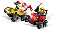 LEGO City race car toy pizza van vs fire truck building set-3