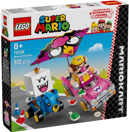 LEGO Super Mario building set Mario Kart - Wario and King Boo racing adventure