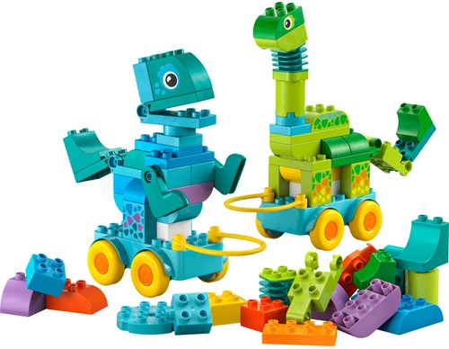 LEGO DUPLO 3-in-1 Dinosaurs on Wheels building set - educational toy-2