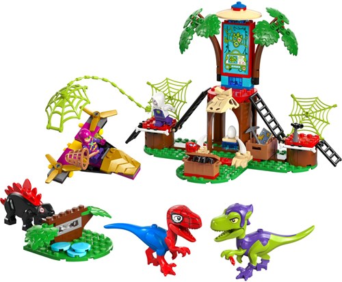 LEGO building set Spidey and Gobby's raptor battle treehouse 11200 dinosaur-2