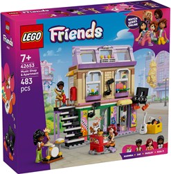 LEGO Friends music shop and apartment building set for kids 42653