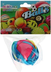 Bouncy ball toy with rainbow ribbon for kids