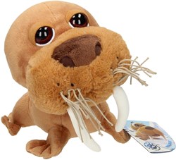 Lobbes plush walrus cuddly toy - big head - 21cm - soft stuffed animal