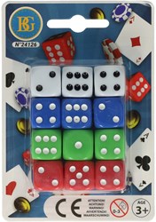 Classic dice color set - 12 pieces dice game