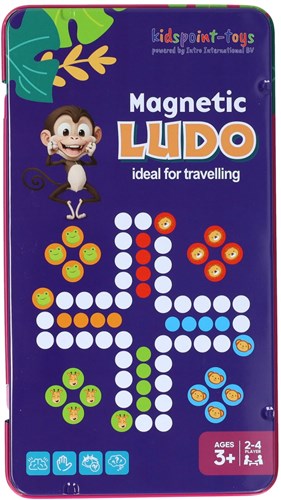 Magnetic ludo travel game in tin - compact travel game for kids
