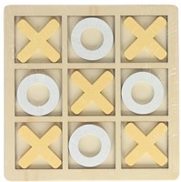 Wooden tic tac toe game - strategy game for kids 14x14cm-2