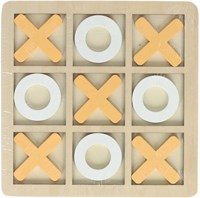Wooden tic tac toe game - strategy game for kids 14x14cm-3
