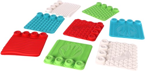 Clementoni Baby Clemmy - Sensory Carpet play mat with stacking blocks-3