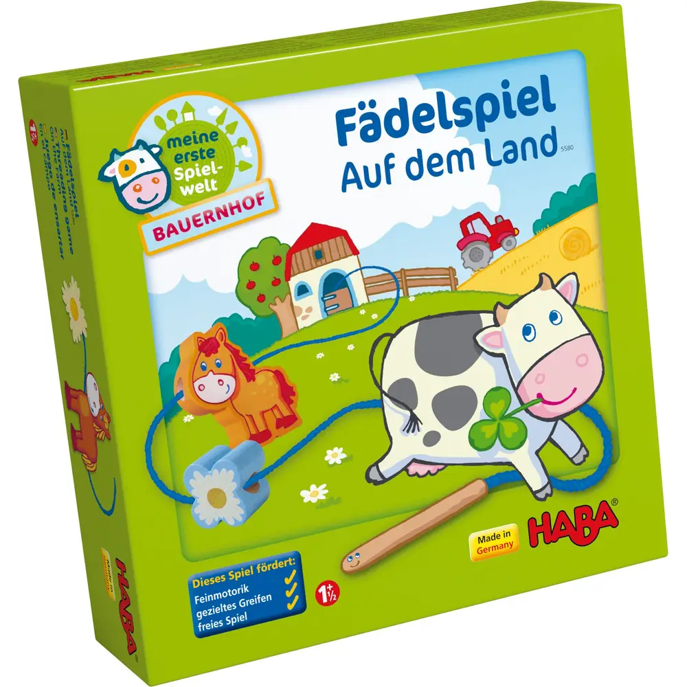 Haba Lacing Game On the Farm - educational farm toy for kids