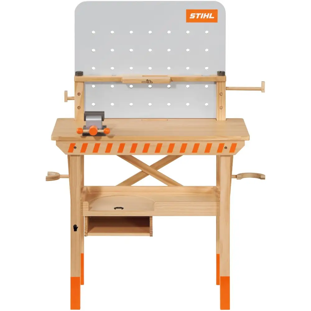 Vedes wooden workbench for children with wooden toy tools
