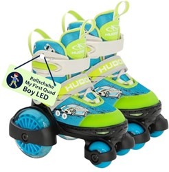 Hudora roller skates LED adjustable size 26-29 for kids boys girls