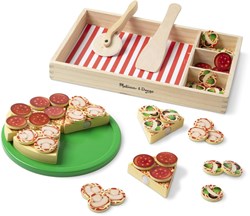 Spin Master wooden pizza set toy - Melissa & Doug pizza party