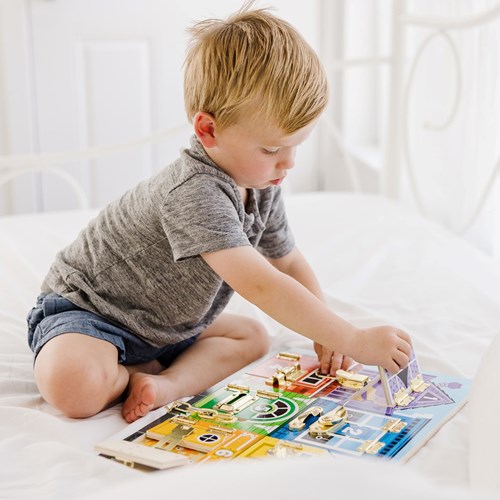 Spin Master wooden activity board educational toy latch board-3