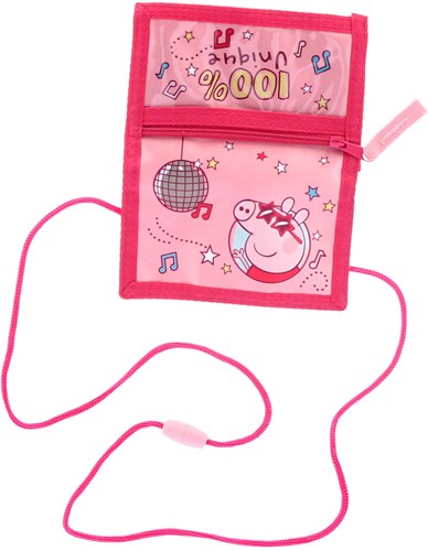Undercover Peppa Pig wallet for kids with neck cord and Velcro closure-3