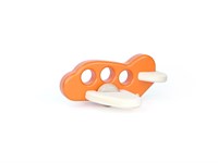 Bajo wooden airplane - sustainable toy, orange color