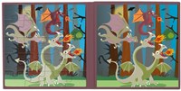 Scratch magnetic puzzle book dragons - travel game for kids