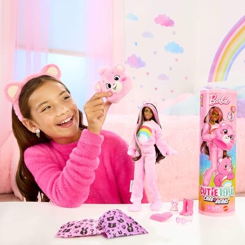 Mattel Barbie Cutie Reveal Care Bears doll pink - surprise doll-2