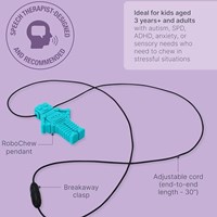 Ark Therapeutics sensory chew necklace robot light grey for children-3